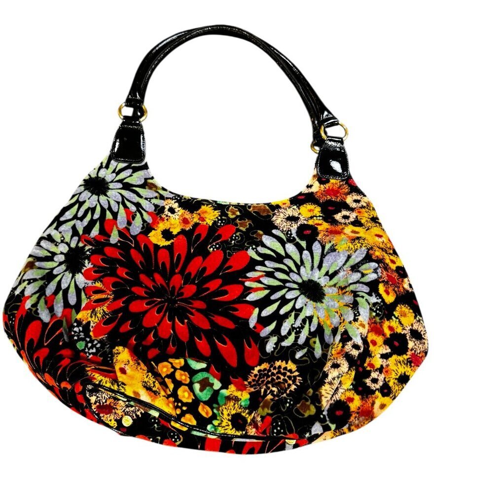 Talbots Floral Velvet Shoulder Bag Statement Purse NWOT - Picture 3 of 4
